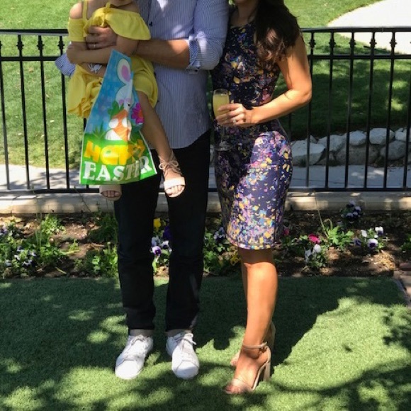 Cynthia Rowley Navy Confetti Print Open Back Dress Size 0 - Picture 11 of 11